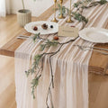 Keketoarrange 3pcs Beige Cheesecloth Table Runner Gauze Rustic 120 Inch 10 FT for Wedding Baby Shower Bridal Shower Birthday Engagement Garden Party Long Sheer Boho Spring Easter Home Decorations