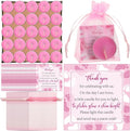 50 Sets Baby Shower Party Favors Including 50 Pcs Unscented Tealight Baby Shower Candles Gift Bags Cards for Gender Reveal Party Supplies(Pink)