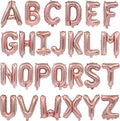 2 Set 52Pcs Rose Gold Alphabet A-Z Letter Balloons 16in Balloon Foil Letter Decorations Party Decor Rose Gold Letter Balloons Alphabet A-Z Party Supplies