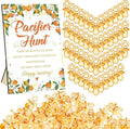 Thyle 51Pcs Little Cutie Pacifier Hunt Baby Shower Games Include Orange Hunt Sign and 50 Acrylic Pacifiers a Little Cutie Is on The Way Theme Baby Shower Game Decoration for Gender Reveal Party Decor