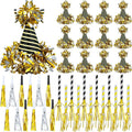 Lenwen 36 Pcs 2026 New Years Eve Party Supplies Including 12 New Year Cone Hats 24 Noise Makers Horns Blowouts Tassel Squawkers Blowers for Eve Party Decoration