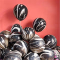 Black Tie Dye Balloons 30PCS 12 Inch Agate Marble Latex Swirl Balloons For Tie Dye Birthday Party Supplies,Candyland,Bachelorette,Fun Hippie Party Decorations