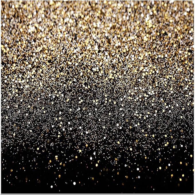 CYLYH 10X10ft Glitter Backdrop Golden Spots Backdrop Vintage Astract Glitter Background Wedding Adult Baby Children Party Decor D417,Gold