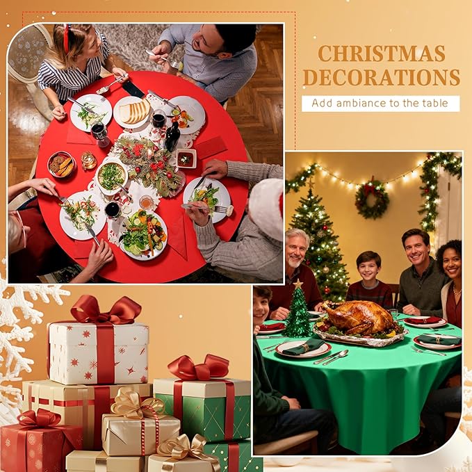 mwellewm 6Pcs Round Tablecloth Plastic Table Cloth Disposable Assorted Color Rainbow Colorful Neon Table Cover Candyland Decorations for Birthday Christmas Graduation Fiesta Party Picnic(84 Inch)