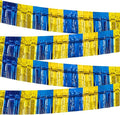 4 Pack 10 Feet Graduation Parade Floats Foil, Royal Blue Gold Fringe Garland Tinsel Streamers Banner Fringe Curtain Banner for Graduation Homecoming Birthday Party Decorations (Royal Blue, Gold)