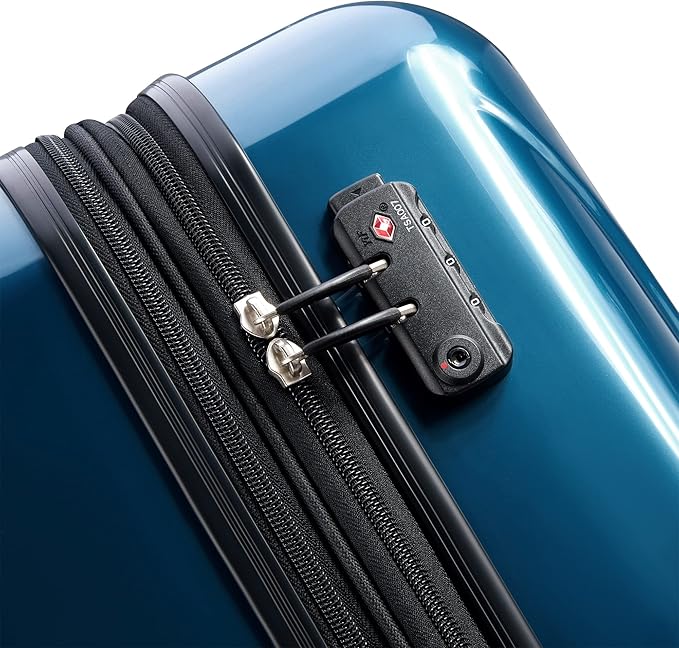 DELSEY PARIS Helium Aero Hardside Expandable Luggage with Spinner Wheels, Teal, 3-Piece Set (21/24/28)