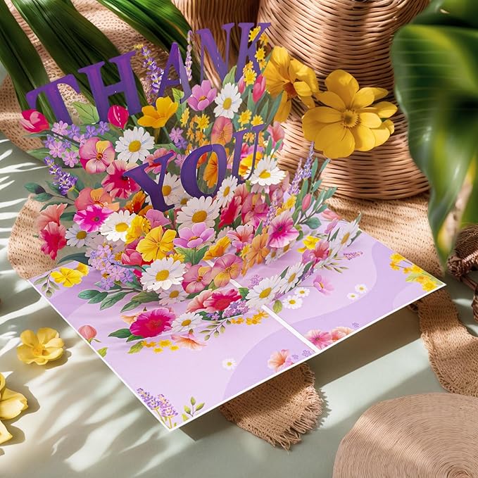 Thank You Pop Up Card, 3D Popup Thank You Gift Cards, Teacher Appreciation Card Thanks Giving Card for Parents, Friends, Colleague, Doctor