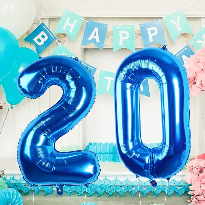 Number Balloons 40 Inch Blue Number 0 Balloon Large Helium Foil Mylar Balloons For Birthdays Party Decorations/Wedding/Anniversary/Graduations/Baby Shower