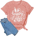 LAZYCHILD Women Easter Teacher Shirts: Funny Treat All with Kindness T-Shirt Bunny Rabbit Tee Tops