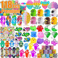128 Pcs Party Favors for Kids Easter Egg Fillers,Fidget Treasure Box Toys, Classroom Prizes, Pinata Filler Goodie Bag Stuffers, Treasure Chest Carnival Prizes, Prize Box Bulk Toys for Boys Girls 4-8