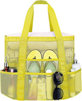 Mesh Beach Bags for Family - Women Beach Tote Bag for Toys, Towels, Travel Vacation Cruise Essentials