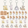 72pcs Winnie Baby Shower Decorations, Thank You Winnie Keychain for Party, 24 Acrylic Keychains, 24 Tags, 24 Gift Bags for Winnie Themed Party