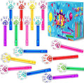 24Pcs Bubble Wands for Kids Paw Party Favors Supplies Decorations, Pinata Goodie Bag Stuffers & Classroom Prizes (Glitter Paw)