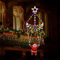 DANLI LED Christmas Parachute Lights with Santa Claus, 3.66ft, 8 Modes Hanging Lights for Indoor Outdoor Porch Roof Eave Balcony Home Decor