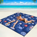 WIWIGO Beach Blanket Waterproof Sandproof Beach Mat 79" X 83"/10'x9'for 2-8 Adults Quick Drying Outdoor Picnic Mat Beach Accessories for Travel, Camping, Hiking