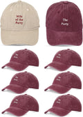 8 Pack Adjustable Bachelorette Hat, 1 Wife of The Party Cap and 7 The Party Cap for Bridesmaid Bride Wedding Gift