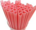 200pcs Heart Shaped Pink Straws Disposable Drinking Cute Straw Individually Wrapped Pink Plastic Straw Galentines Day, Cocktail, Birthday Party, Bridal Shower, Wedding Decorations