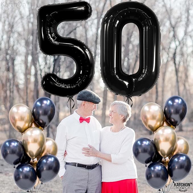 Large, Black 0 Balloon Number - 40 Inch | Foil Number Balloons for Birthday Party Decorations | 0 Balloon For Anniversary Decorations | Black Party Decoration