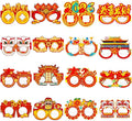 16PCS Chinese New Year Glasses, Lunar New Year Paper Eyeglasses Photo Booth Props for Year of the Horse Party Supplies