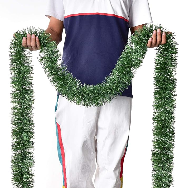 DearHouse 40 Foot Christmas Garland, Artificial Pine Garland Holiday Decor for Outdoor or Indoor Home Garden Artificial Green Greenery, or Fireplaces Holiday Party Decoration