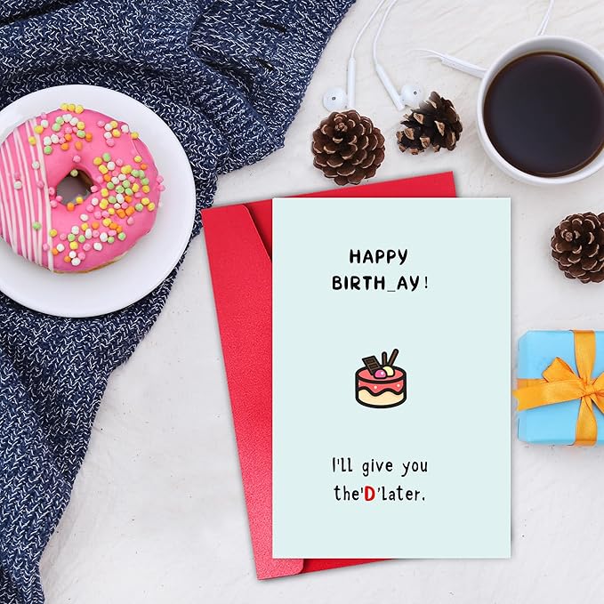 Funny Birthday Card for Wife Women, Girlfriend Bday Card for Her, Inappropriate Birthday Cards