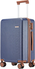 Carry on Luggage Airline Approved, Hardside Carry-on Suitcase with Spinner Wheels, Hard Shell Lightweight Small Travel Luggage with TSA Lock (Blue)