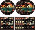 40Pcs Retirement Decorations for Men Women,Colorful Vintage Retirement Party Supplies Table Decor Disposable Retirement Party Plates and Napkins Set for Office Retired Farewell Decor, Serve 20