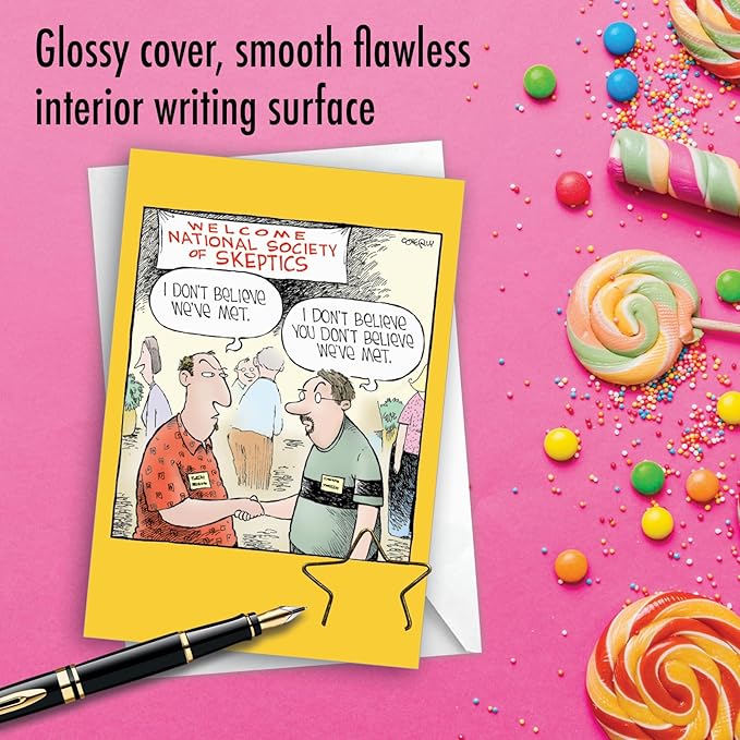 NobleWorks Hysterical Birthday Greeting Card with 5 x 7 Inch Envelope (1 Card) Skeptics Society C7868BDG