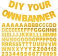 DIY Banner Kit with Letters Bright Gold Customizable Birthday Banners Graduation Banner Custom Party Hanging Banners for Graduation Wedding Party Baby Shower Decoration (Bright Gold)