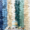 205 Ft Sage Green Dusty Blue Khaki Beige Circle Dot Backdrop Garland Tissue Paper Polka Dots Hanging Streamer for Baby Shower Birthday Wedding One Silly Goose Themed Party Decorations Supplies