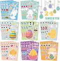 24 Sheets Easter Stickers for Kids - DIY Happy Egg Bunny Stickers Bulk Basket Stuffers Fillers for Toddlers Girls Boys, Kids Easter Crafts Classroom Gifts Games Activities Decor Party Favor Supplies