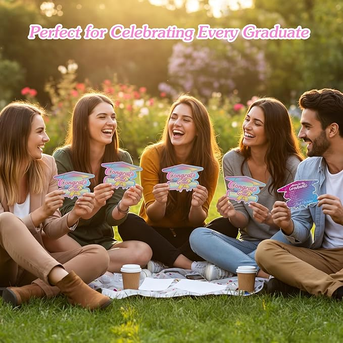 FaCraft Graduation Advice Cards for Graduate-36PCS Class of 2026 College High School Senior School University Grad Graduation Game Activity Grad Party Favor Supplies Decorations-Best Wishes & Advice