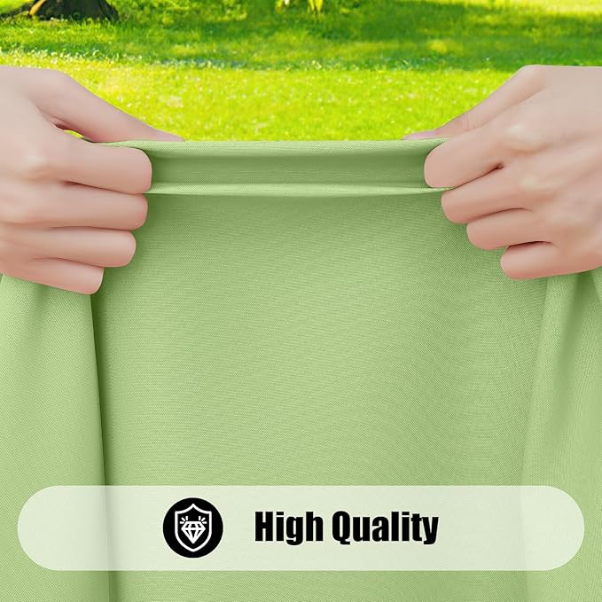 Smiry 2 Pack Rectangle Picnic Table Cloth, Waterproof Elastic Fitted Tablecloths, Washable Polyester Rectangular Patio Table Cover for Camping, Indoor and Outdoor (Sage Green, 30"x72")
