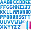 LIOZEOKUN Letter Balloons 16 Inch Alphabet A-Z Mylar Foil Balloons 2 Set for Wedding Birthday Party Decoration Banner Custom Phrase 52 Pcs