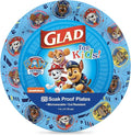 Glad for Kids Paw Patrol Disposable Paper Plates, Heavy Duty Soak Proof Microwavable Kids Plates for Parties, Birthdays, and Everyday Meals, Core Pups Blue, 7 Inch, 20 Count