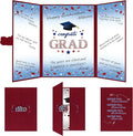Vlipoeasn 2026 Graduation Guest Book Alternative, Red Blue & White Class of 2026 Graduation Party Decorations, Unique Graduation Gifts for Friends, Grad Signature Book for 2026 College High School