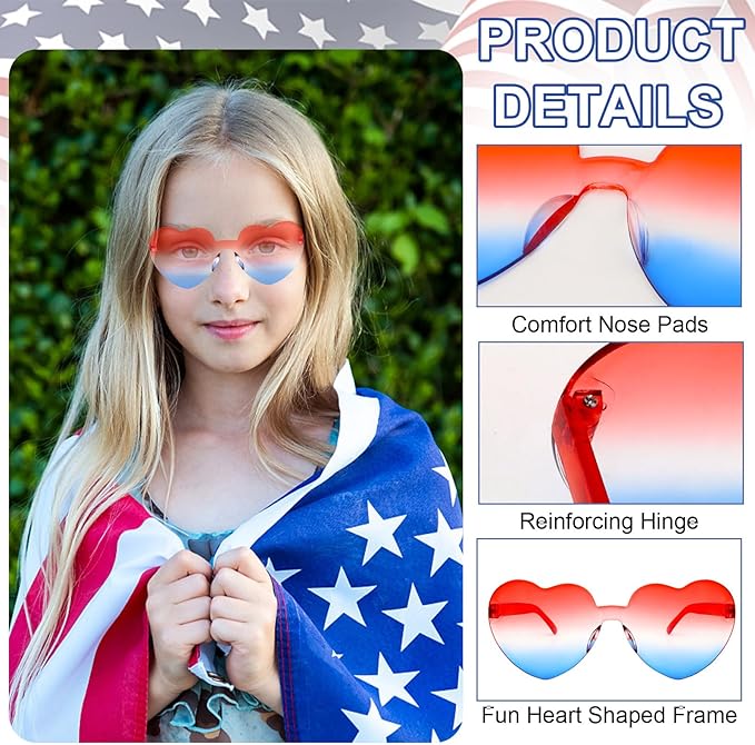 Heart Sunglasses 12/18/24 Pcs Heart Shaped Glasses for Women Cute Funny Party Glasses Party Favors Accessories