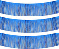 PATIKIL Foil Fringe Garland 10 Feet, 3 Pack Metallic Tinsel Streamers Fringe Banner Wall Hanging Curtain Backdrop for Wedding Birthday Christmas New Year Party Decoration, Dark Blue