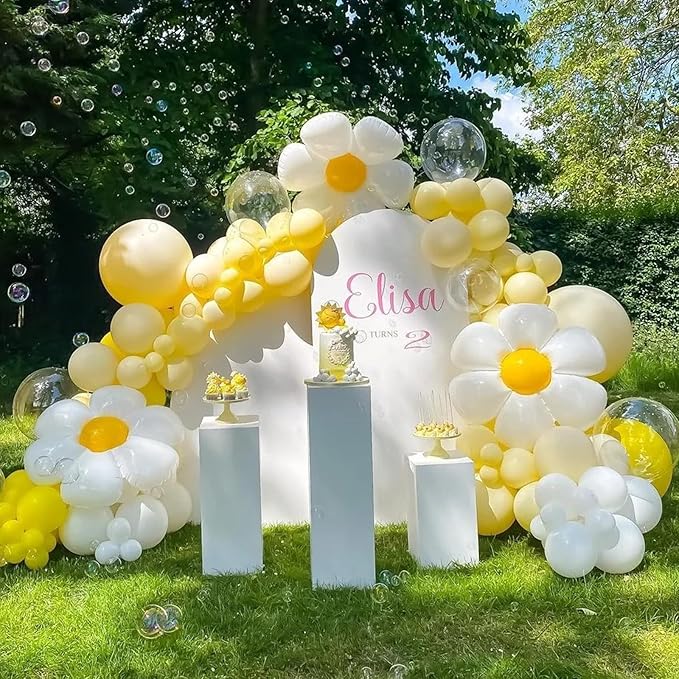 105pcs Lemon Yellow Balloons 12inch Party Latex Balloons for Boys Girls Birthday Baby Shower Gender Reveal Wedding Sunflower Party Decorations