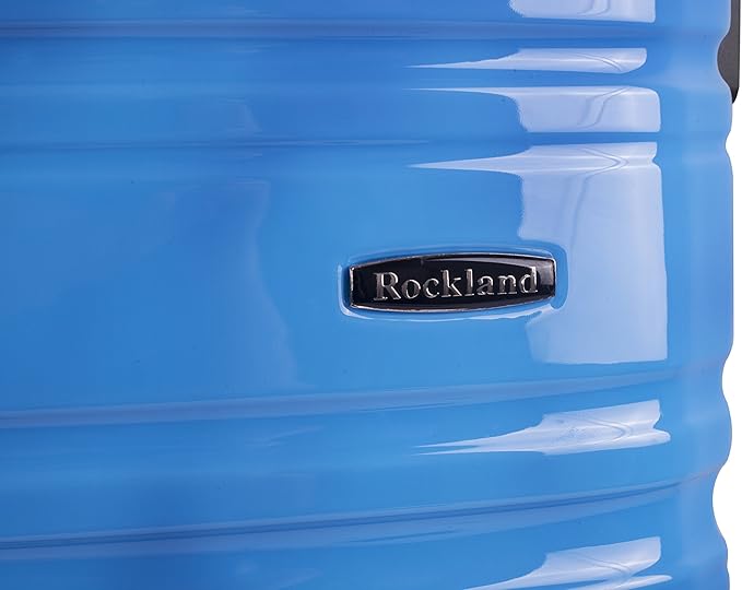 Rockland Melbourne Hardside 2 Piece Expandable Spinner Wheel Luggage Set, (20"/28"), Two Tone Blue