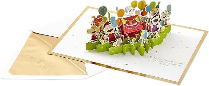 Hallmark Signature Paper Wonder Peanuts Pop Up Birthday Card (Celebrate)