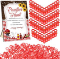 Thyle 51 Pcs BBQ Themed Baby Shower Game BBQ Pacifier Hunt Sign and 50 Acrylic Pacifiers for Baby Shower Decorations Gender Reveal Table Centerpiece Pregnancy Party Supplies