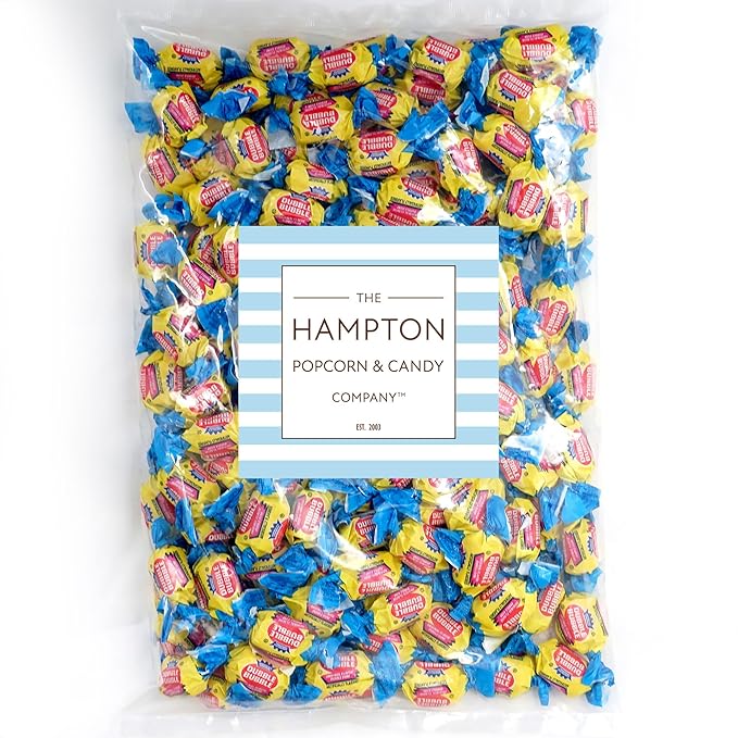Dubble Original Bubble Gum - 2 Pound Bulk Bag (Approx. 140 Pieces) - Individually Wrapped Gum - The Hampton Popcorn & Candy Company (Original - Pink Gum)