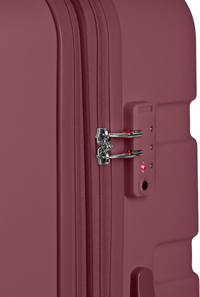 SwissGear 7366 Signature Hardside Expandable Luggage with Spinner Wheels, TSA Lock, Merlot, Checked-Large 27-Inch