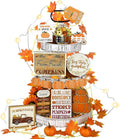 14 Pcs Thanksgiving Tiered Tray Decor Fall Thanksgiving Pumpkin Wooden Decorations Set Rustic Farmhouse Truck Spice Blocks Autumn Wooden Sign for Winter Halloween