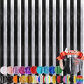 Black Silver Metallic Tinsel Foil Fringe Curtains, 4 Pack 3.3x8.3 Feet Party Streamer for Birthday Party Decorations, Halloween Decor, Foil Curtain for Bachelorette Party