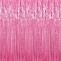 3 Pack Pink Foil Fringe Curtains Streamers Party Decorations 3.3 x 8.2 ft, Pink Tinsel Curtain Fringe Backdrop for Parties, Door Fringe Birthday Streamers, Barbie Backdrop Birthday Party Decorations