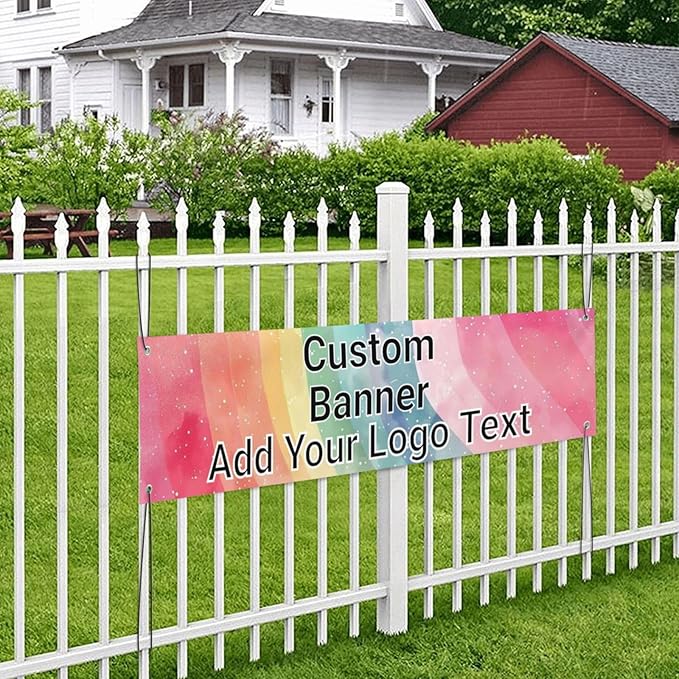 Custom Banners Personalized Banner Signs Add Your Own Design for Party Birthday Graduation Wedding Event Decoration 12×47 Inches