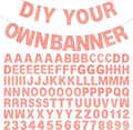 DIY Banner Kit with Letters Glitter Banner Letters Customizable Birthday Banners Graduation Banner Custom Party Hanging Banner for Graduation Wedding Party Baby Shower Decoration(Rose Gold)