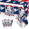 3 Pack Plastic Baseball Tablecloth, 54 x 108 Inch Disposable PE Baseball Party Tablecloth Waterproof Rectangle Baseball Theme Party Table Cover for Baseball Party Decorations